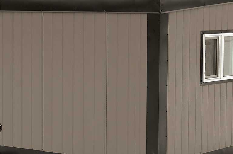 Artspan Inc. Ice Shacks - Charcoal wall and roof panels with black exterior trim package