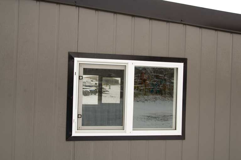 Artspan Inc. Ice Shacks - Two 36'' x 24'' dual pane PVC slider windows. Includes pre-cut opening and interior trim
